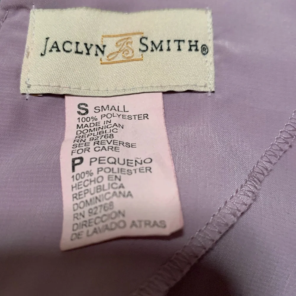 Jaclyn Smith, Silky, Lavender, Blouse,Short sleeve - Picture 3 of 3